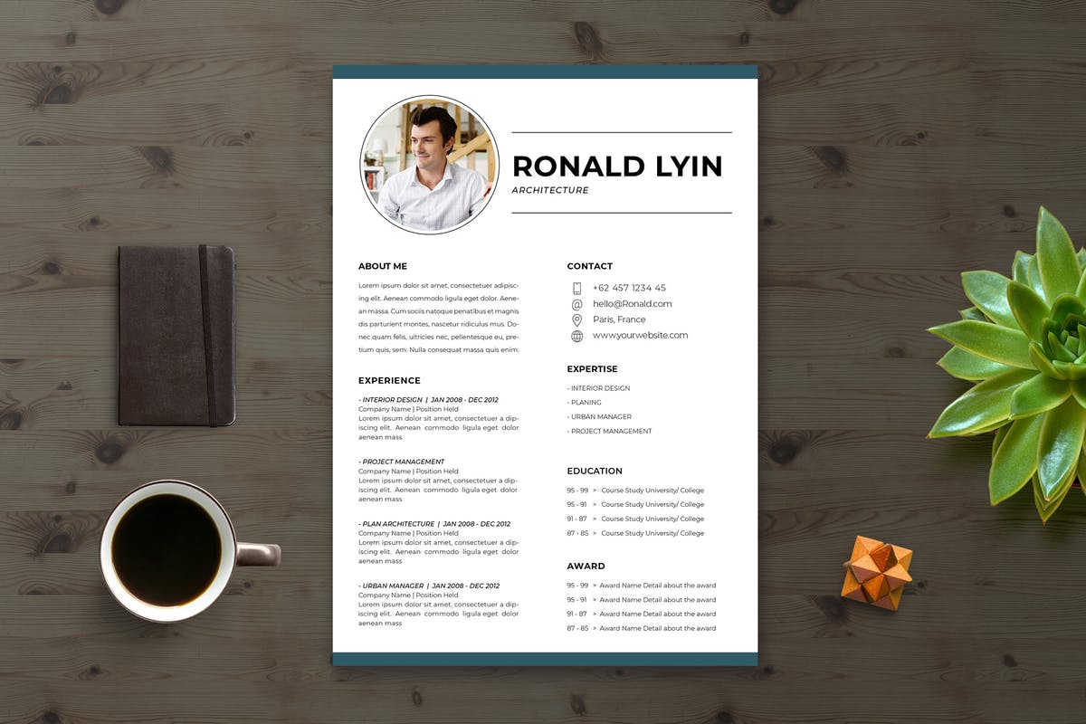 简约实用个人电子简历设计模板v2 Cv / Resume vol.2插图