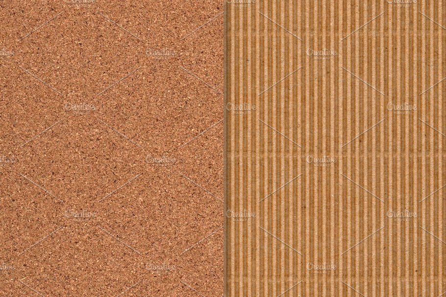 高分辨率原始软木硬纸板纸张纹理 Cork & Cardboard High-Res Textures插图(1)