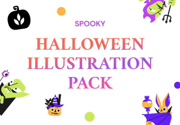 素材库下午茶：万圣节人物矢量插画素材下载[Sketch,fig]
