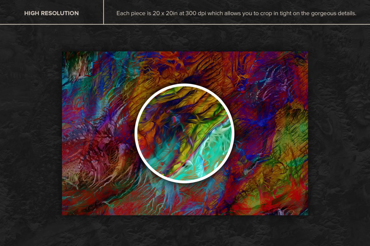 创意抽象纹理系列:15款3D混合油漆纹理&PS笔刷 Verve, Vol. 1 (Exclusive)插图(1)