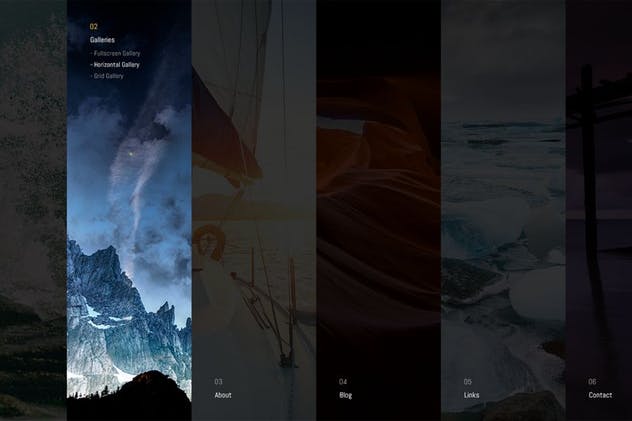 摄影作品展示页面PSD模板 Sepia Photo PSD Template插图(14)