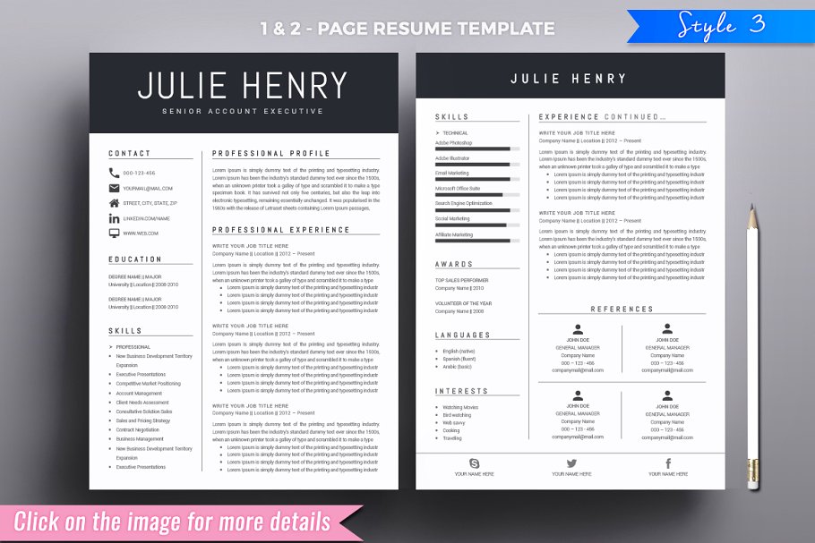 个人介绍/工作简历模板 Resume/CV Template插图(7)