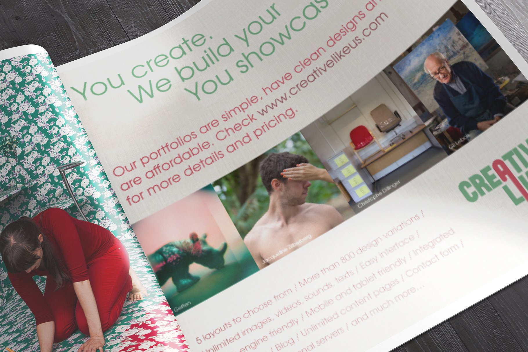 方形杂志样机模板 Square Magazine Mockups插图(9)