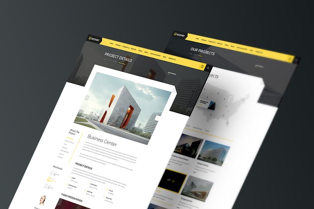 建筑服务公司官网PSD模板 Recover PSD Template插图(3)