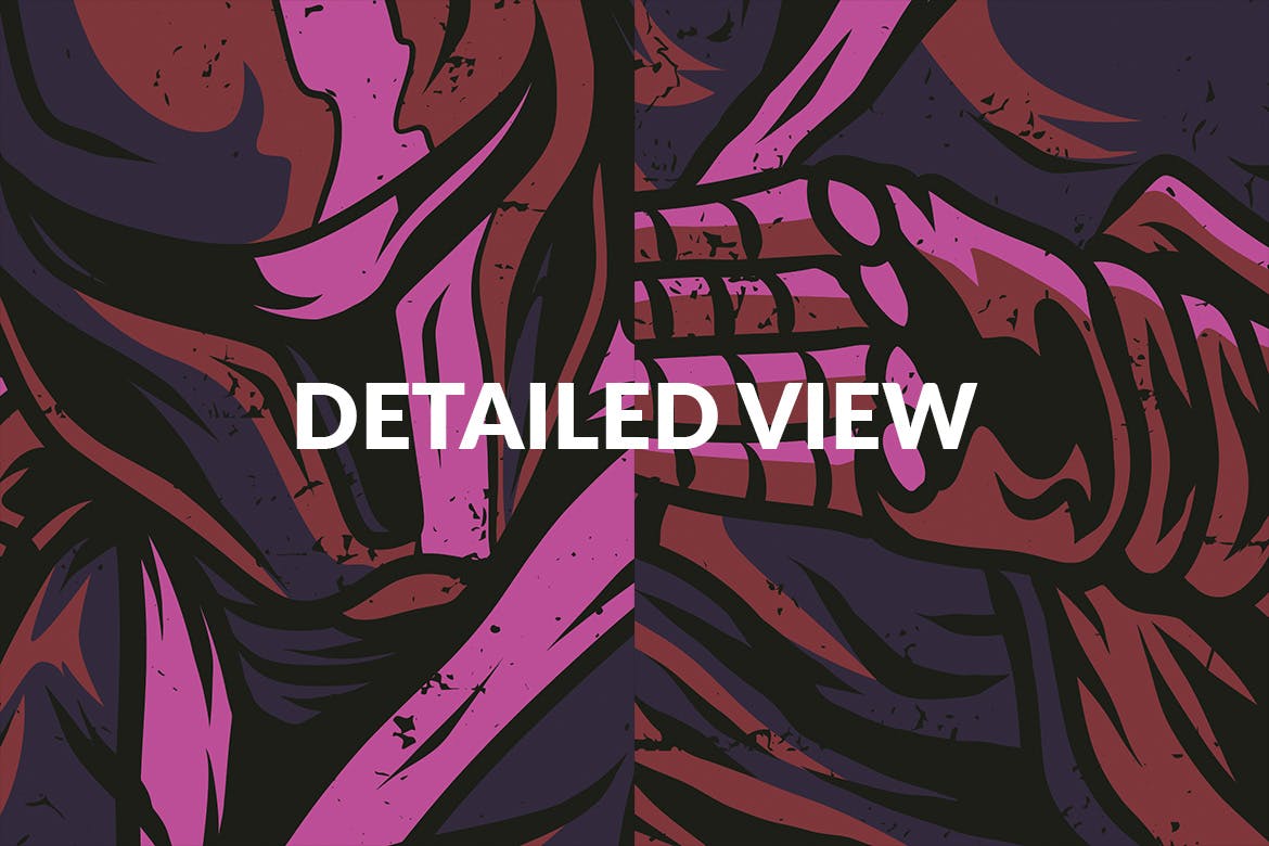 T恤印花图案设计-机器人大师矢量插画素材库精选 Robo Master T-Shirt Design插图(1)