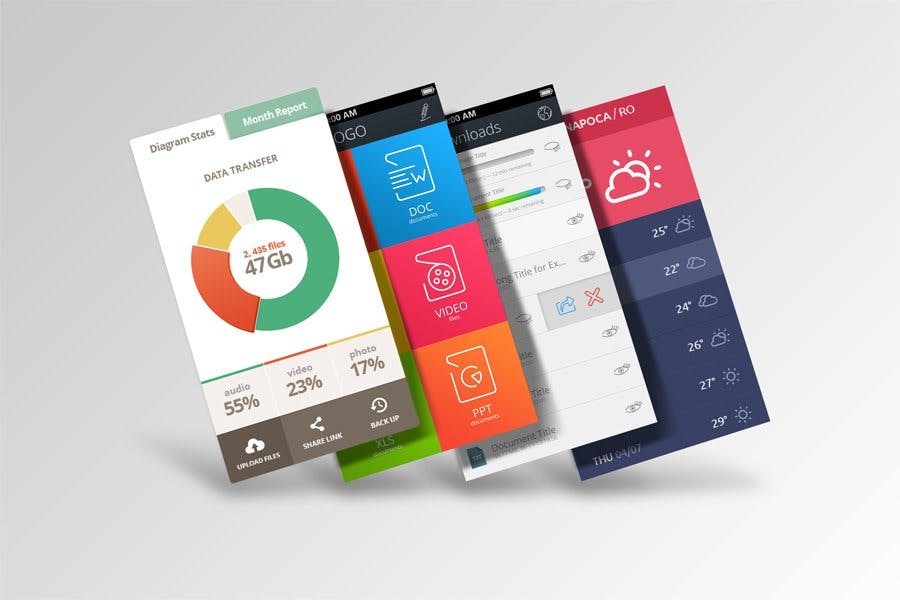 APP应用&手机游戏界面设计效果图样机 Mobile Display Mock-Up插图(1)