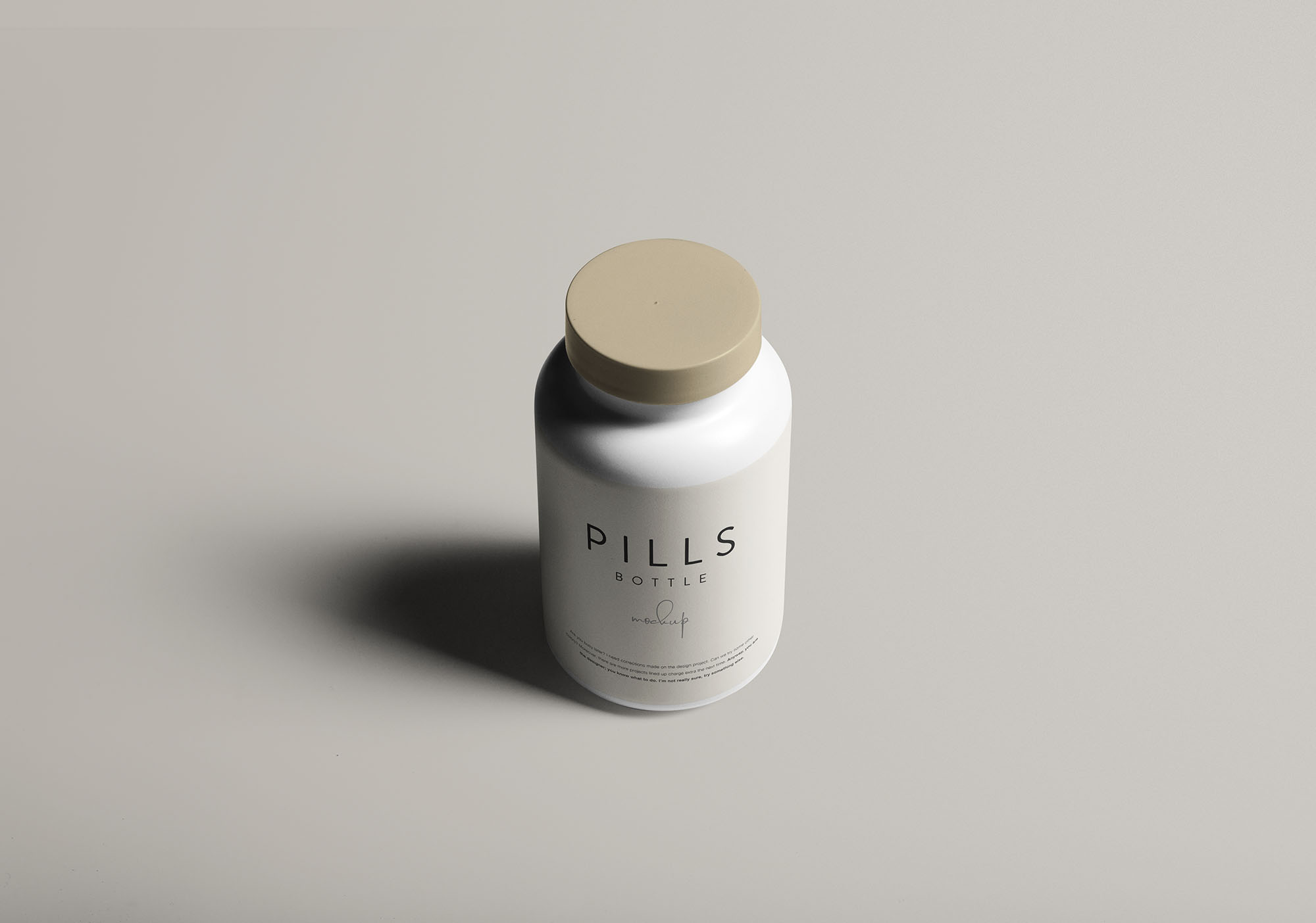药瓶外观设计图预览样机模板 Pills Bottle Mockup插图