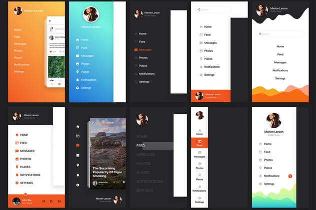 实用多用途APP应用UI套件UI模板 Mocha Mobile UI Kit插图(7)