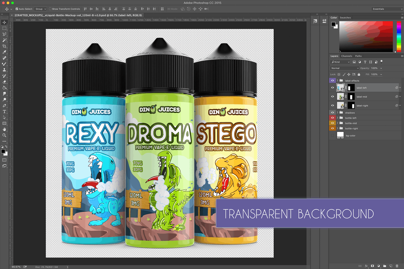 电子烟烟油瓶外观设计样机模板 eLiquid Bottle Mockup v 120ml-B插图(6)