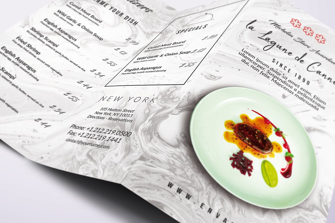 不同国家餐馆三折页菜单设计模板合集 Different Countries Trifold Food Menu Bundle插图(10)