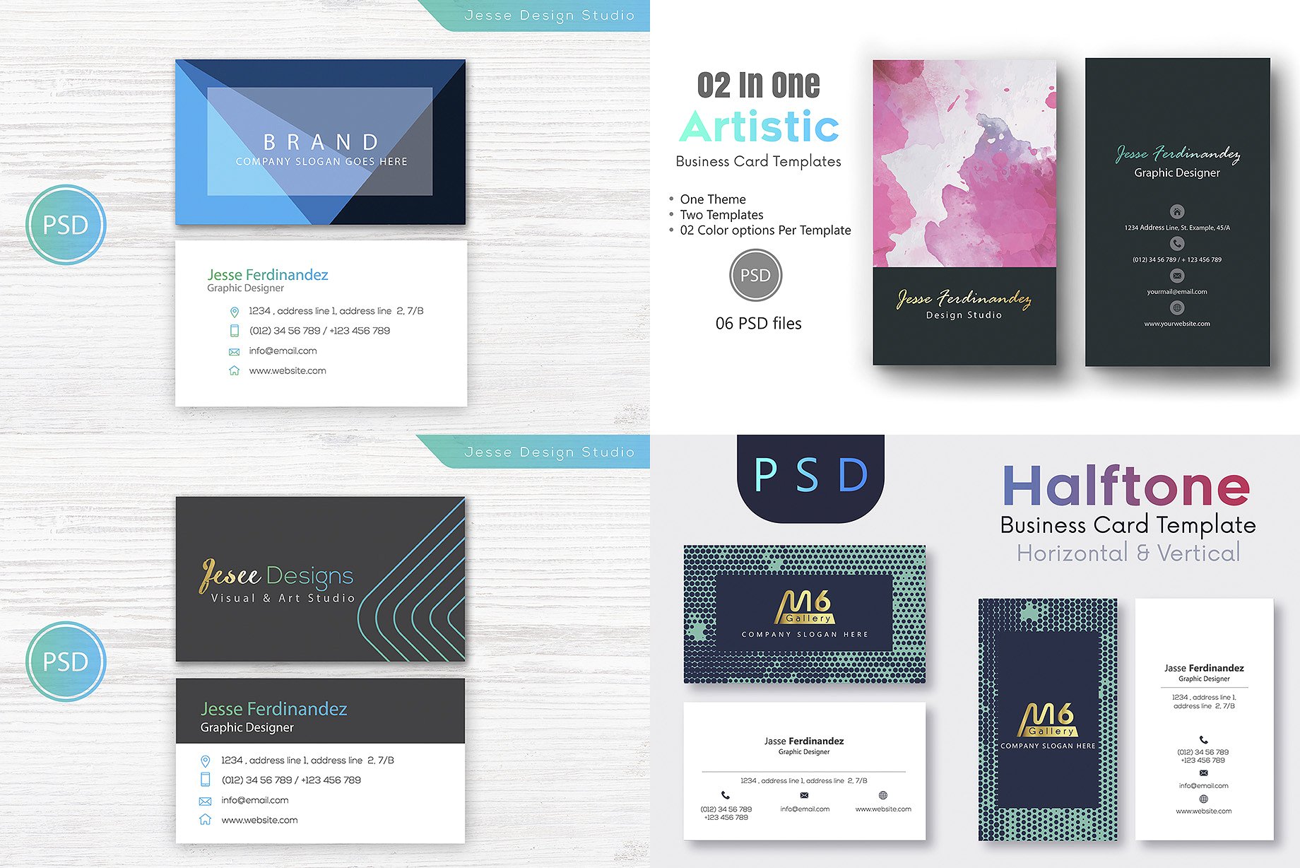 125个高品质的PSD和AI名片设计模板插图(17)