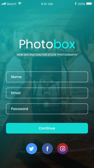 多用途的拍照摄影图库APP UI KITS（PSD&SKETCH）插图(1)