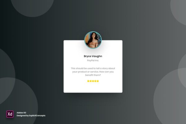 网站意见反馈展示窗口设计模板Vol.3 Testimonial Vol 03 – Adobe XD