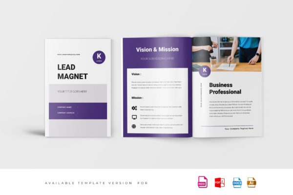 极简主义Workbook创意设计模板v5 Lead Magnet Workbook Template
