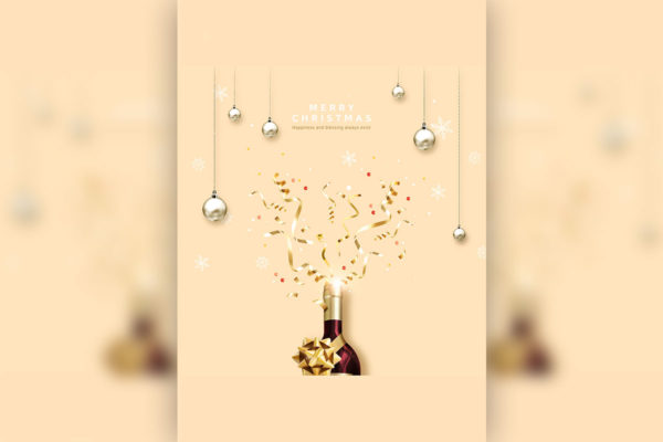 圣诞节日庆祝活动海报设计模板[PSD]