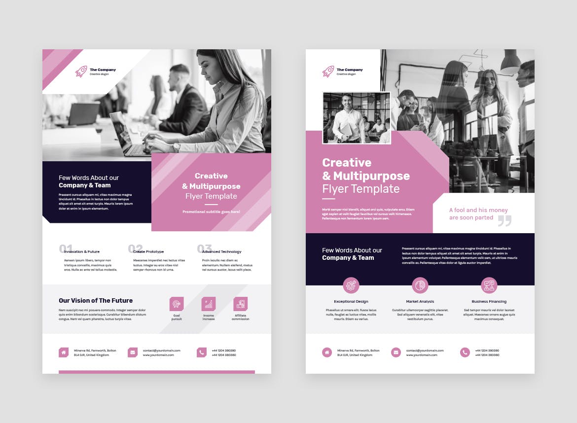 多行业适用创意公司传单设计模板 Flyer – Creative Multipurpose插图(8)