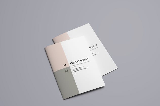 A4企业介绍宣传册样机模板 A4 Brochure Mockup插图(4)