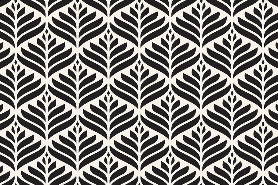 花瓣无缝图案纹理素材包 Petalled Seamless Patterns Set 4插图(1)