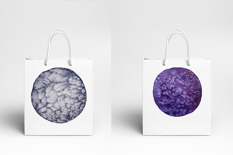 圆形水彩纸张纹理合集 Waterclor balls. Pater textures插图(1)