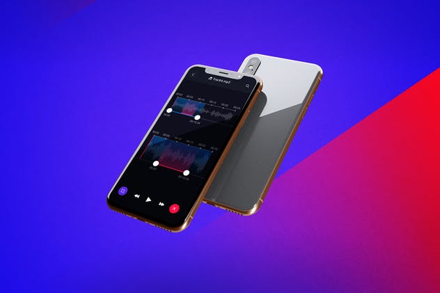 iPhone Xs手机应用UI设计展示样机模板 iPhone XS V.1插图(1)