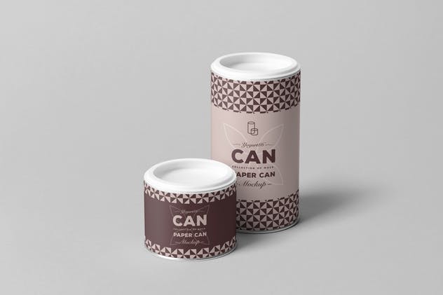 食品罐头外观设计样机 Paper Can Mock-up插图(1)