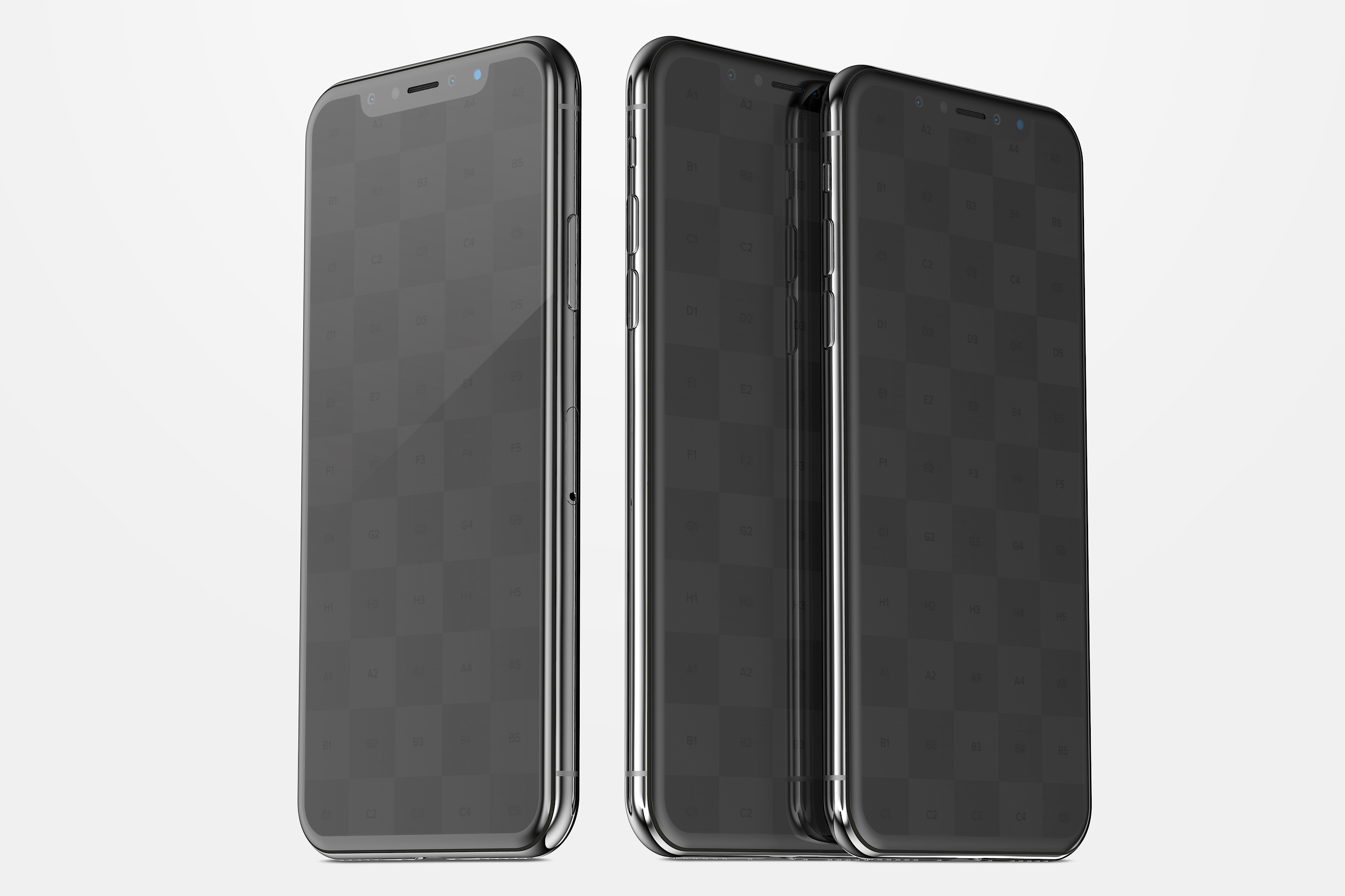 iPhone X智能手机UI设计多屏幕预览样机 iPhone X Mockup 03插图(2)