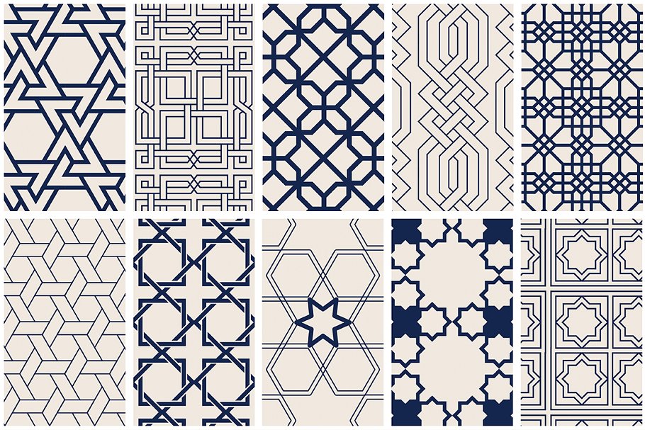 伊斯兰艺术几何图案纹理 Islamic Art Geometric Patterns插图(7)