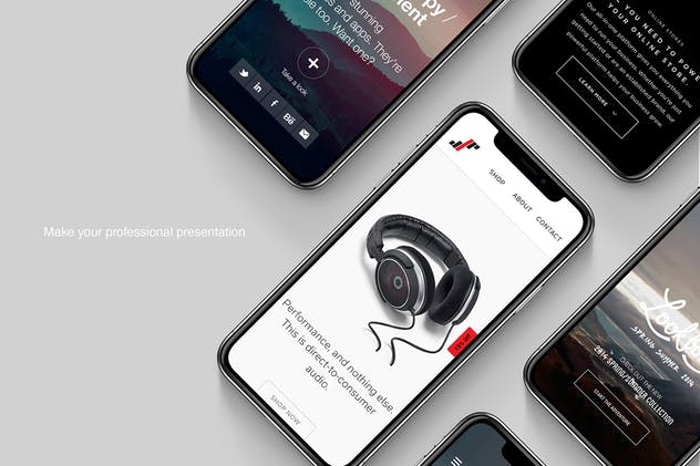 iPhoneX苹果智能手机UI界面设计样机 iPhone X Mockup插图(3)