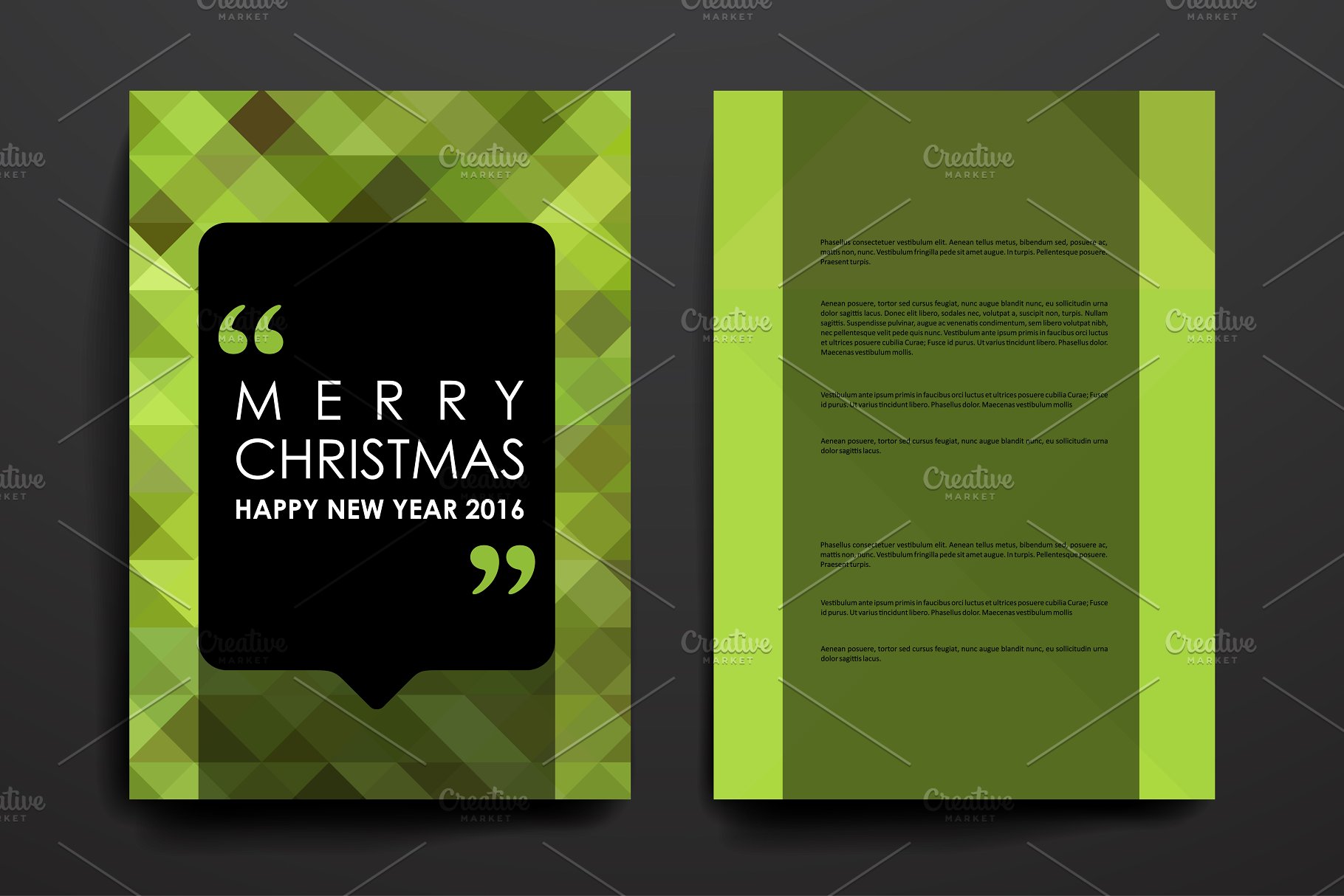 圣诞节主题小册子模板 Merry Christmas Brochures插图(10)