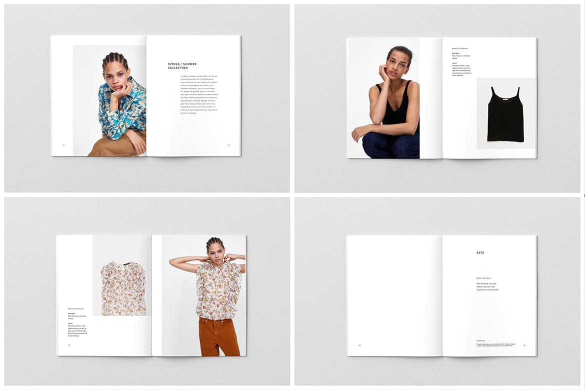 时装杂志/时装款式产品目录设计模板 SATE – Catalog插图(4)