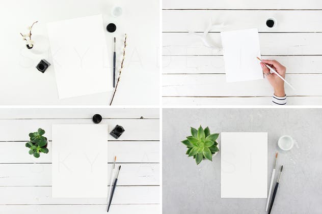 女性艺术风格Instagram引语贴图样机模板 Feminine artist styled Instagram mockups插图(5)