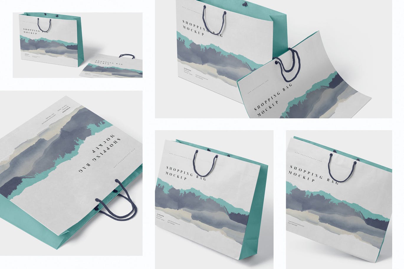 5个高品质的时尚高端吸引人的房地产手提袋购物袋包装设计VI样机展示模型mockups插图(6)