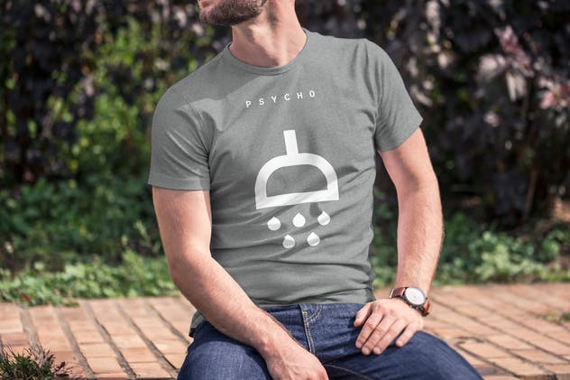 欧美模特T恤上身效果样机模板4 T-Shirt Mock-up 4插图(3)