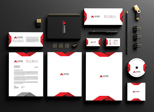 时尚简约的企业形象包装模板下载[ai,eps]