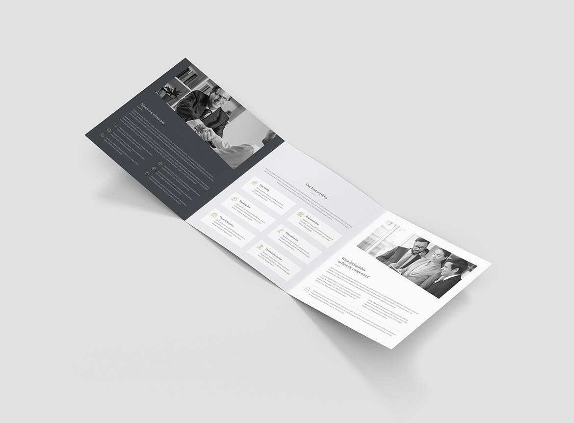 法律咨询服务宣传单五合一设计模板插图(6)