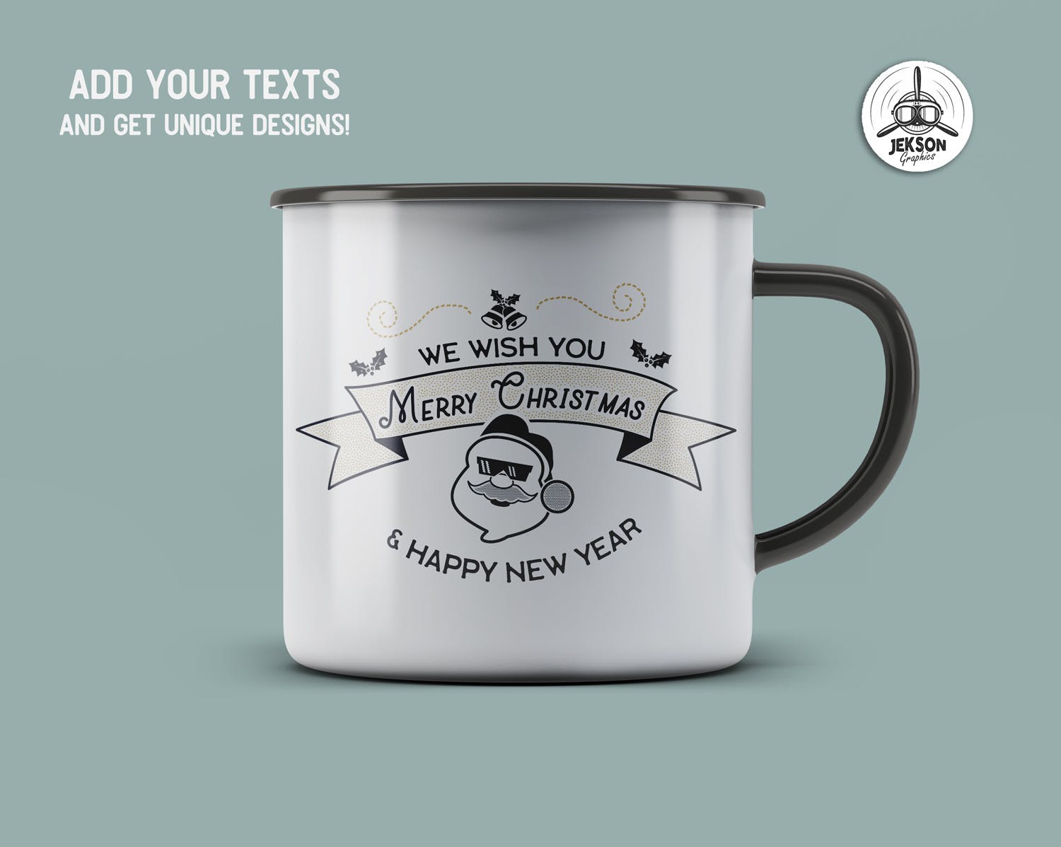 圣诞快乐&新年主题T恤印花图案设计素材 Merry Christmas and New Year T-Shirt. Xmas Print插图(1)