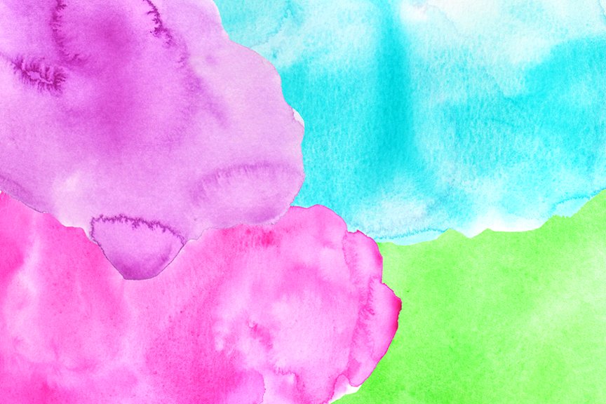 不规则水彩晕染图形纹理 Large Watercolor texture Shape插图(1)