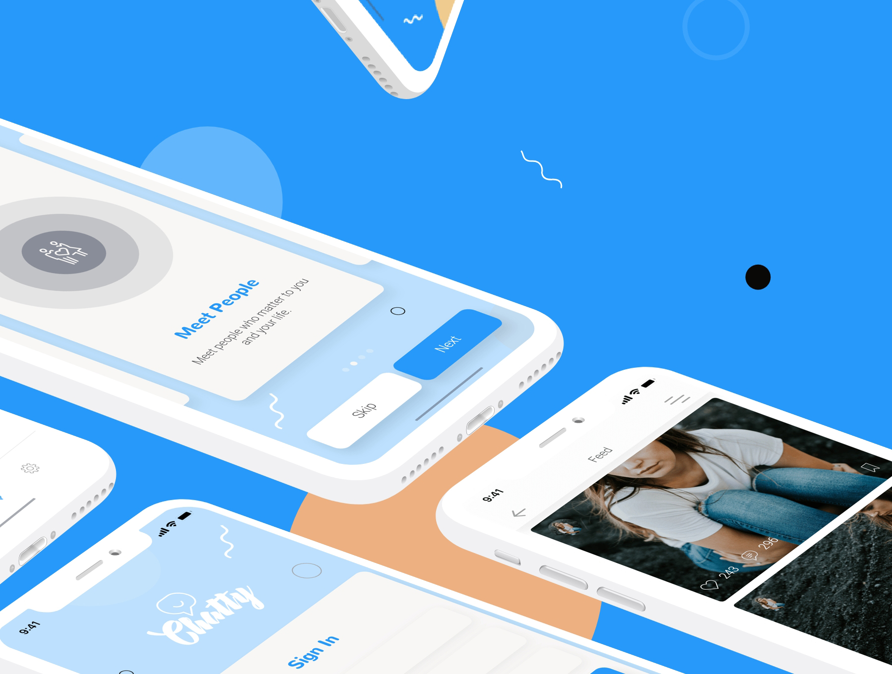 素材库下午茶：社交聊天工具APP UI KIT套装下载 app ui[XD]插图(5)
