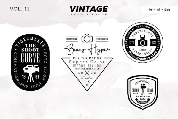 欧美复古设计风格品牌素材库精选LOGO商标模板v11 Vintage Logo &amp; Badge Vol. 11