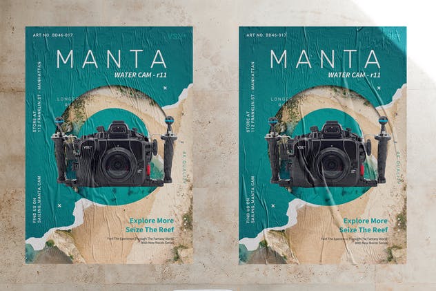 摄影器械单反相机新品发布海报设计模板 Photography Poster插图(2)