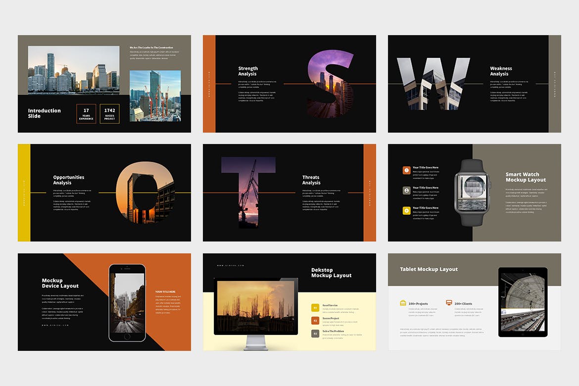 建筑与工程企业&项目介绍素材库精选PPT模板 Kiniva : Construction & Engineering Powerpoint插图(10)