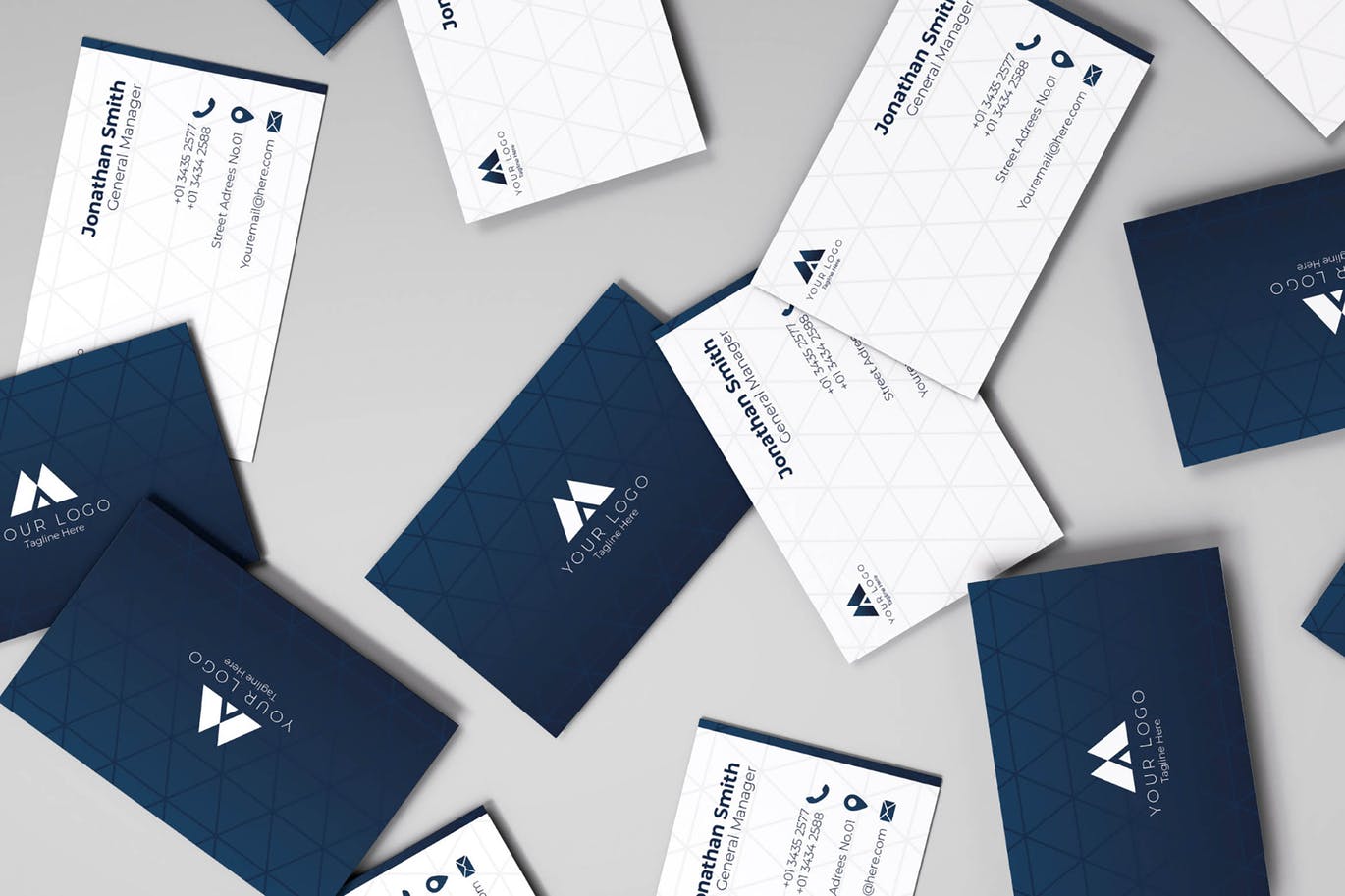 简约商务风格企业名片设计模板v1 Business Card Template.v1插图