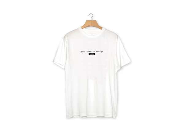 逼真的纯白色T恤样机