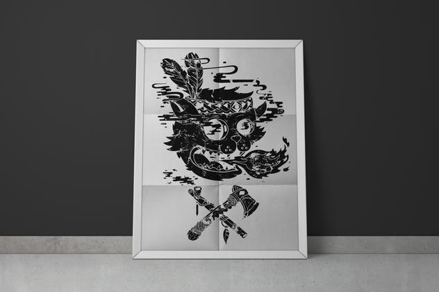 垂直摆放画框相框样机模板 Frame Mockup – Vertical插图(8)