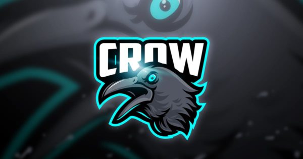 乌鸦电子竞技吉祥物Logo标志设计模板 Crow – Mascot &amp; Esport Logo