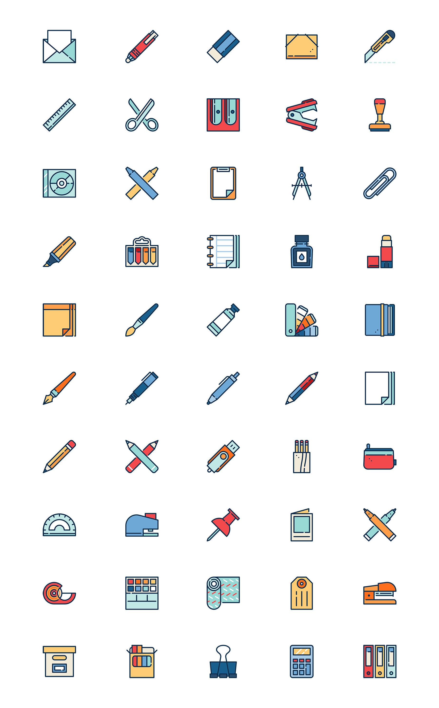 50 枚办公文具图标