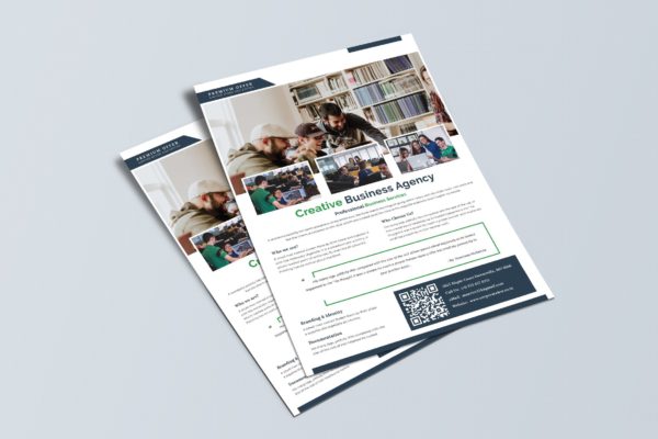 创意代理公司/工作室简介传单设计模板v02 Corporate Flyer-02