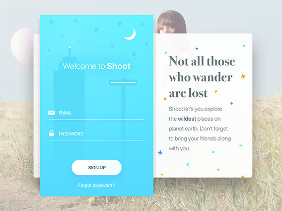 Sign Up Card素材之家精选sketch素材