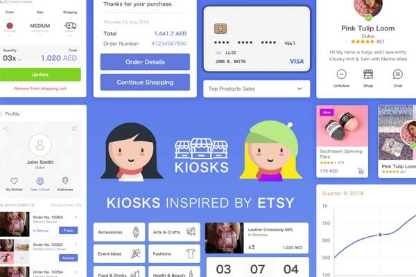 素材库下午茶：儿童产品相关的多功能电商APP UI KIT套装模板 [Sketch]