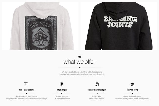 时尚印花T恤/长袖/运动连帽衫服装样机 T-Shirt Longsleeve Sweatshirt Hoodie Mockup插图(1)